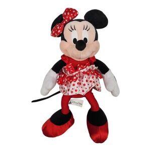 Disney Parks Minnie Mouse Plush 11" Red Polka Dot Tutu  Disney Souvenir NWT